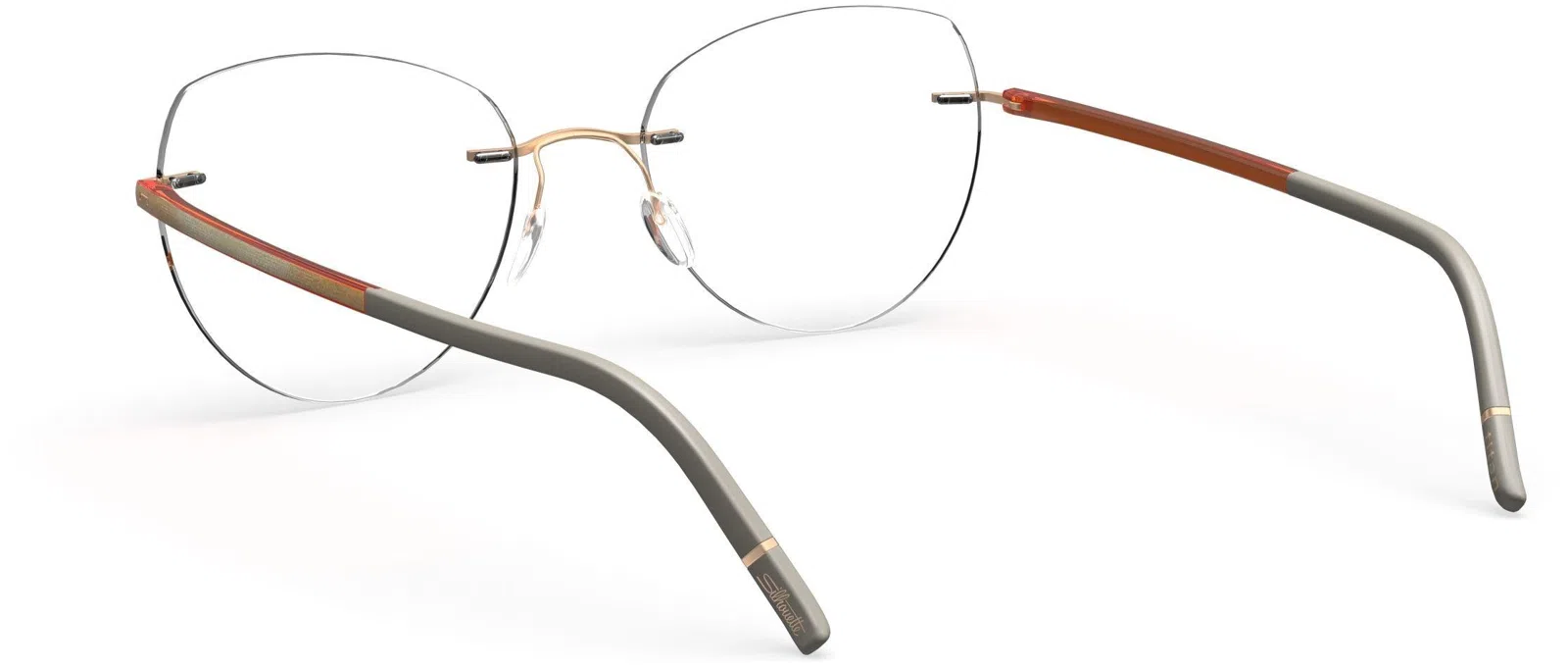 Silhouette The Wave Color Groove Demo Rimless 5567 Eyeglasses - view 49